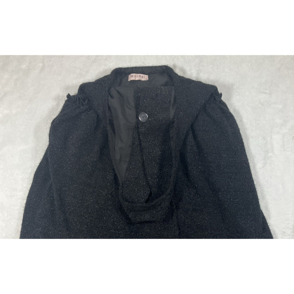 Vintage Minimal Halter Dress Size 12 Pockets Metallic 90s Y2K Whimsygoth - Picture 3 of 13